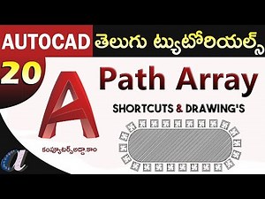AutoCAD Telugu Tutorials || #20 || Path Array ||computersadda.com