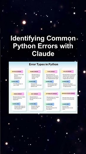 Identifying Common Python Errors with Claude #ai #artificialintelligence #machinelearning #aiagent