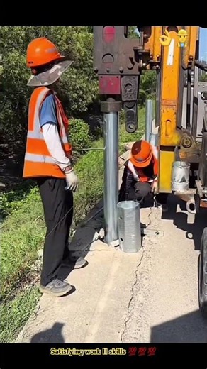 Highway safety fence installation process