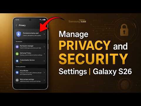 Galaxy S26 Privacy and Security Settings You Need To Know (Full GUIDE)
