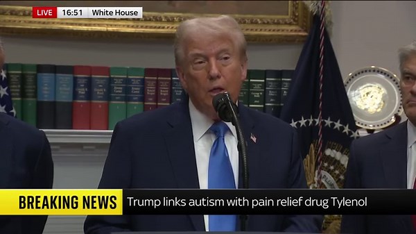 Trump makes announcement on autism and links condition to paracetamol