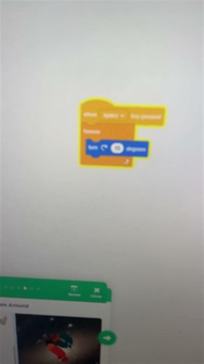 Tutorial on how to make your sprite spin in scratch part 1