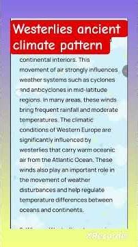 westerlies and rainfall patterns geography