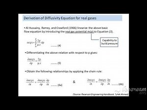 Diffusivity Equation of real gas flow: Derivation & Solution | Well Test Analysis | 17BPE013