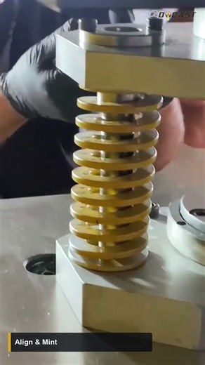 CDOCAST Hydraulic Coin Press Setup | Precious Metal Minting Process