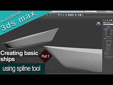 3ds max tutorials: Amp creating basic ships using spline Part: 1