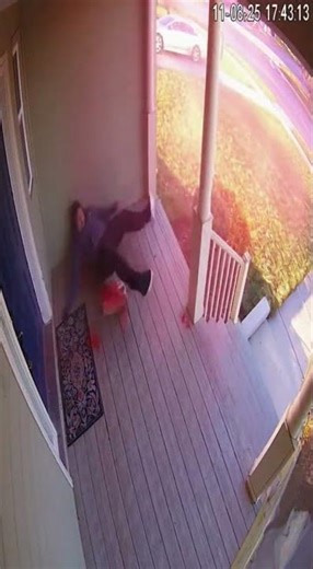 Thief Caught by Red Dye Pack Slips in Hilarious Security Cam Fail