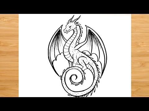 How to Draw a Dragon Step by Step | Easy Dragon Drawing Tutorial for Beginners