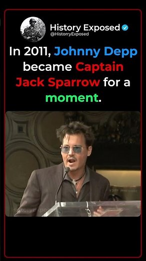 When Johnny Depp Became Jack Sparrow Whilst Giving a Speech 🍾⭐
