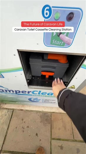 Touring with Riva on Instagram: "The future of caravanning life? 🚐✨ At Love2Stay they have a Camperclean toilet cassette cleaner — it thoroughly cleans your cassette and adds green chemical back in, all for just £4. Do you think that’s good value? Should more sites be getting these? And be honest… would it make more women feel happier emptying the toilet? 😅 #caravanhacks #caravanlife #caravanners #camperclean #thefuture"