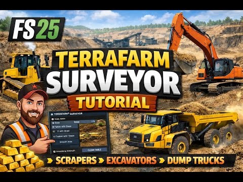 FS25 Master Terrafarm surveyor tutorial