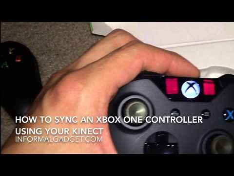 How-To Sync Xbox One Wireless remote Controller Using Kinect control connect sync button pair