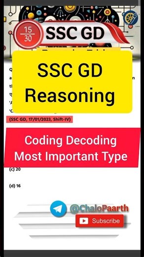 SSC GD PYQ: Coding-Decoding अब चुटकियों में! | Chalo Paarth |🏹 Selection Ka Sarathi #sscexam2026