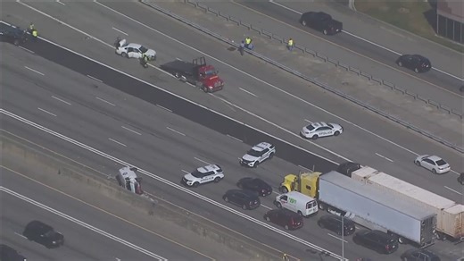 4-vehicle crash with overturned vehicle on I-85 North sends at least 1 to hospital with serious injuries: GSP