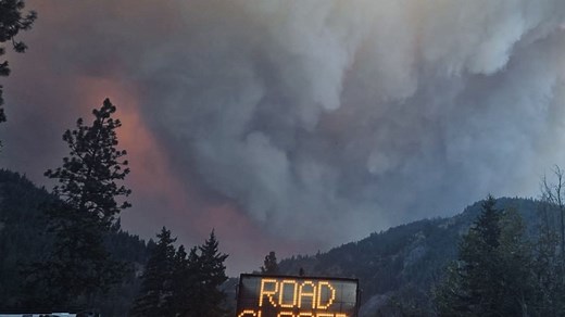 US 97 Blewett Pass closure extended indefinitely due to Labor Mountain Fire