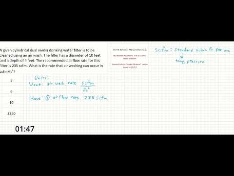 PE Exam Practice Problem #37: Water Resources | Media Filtration - Dual Media Filter -Drinking Water