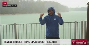 6.9K views · 88 reactions | Be weather aware! Alex Wallace is LIVE covering severe storms in Montgomery, Alabama this afternoon: | The Weather Channel | Facebook