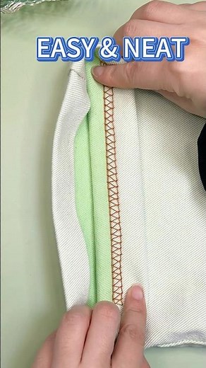 How to do a perfect OVERCAST STITCH by hand! 🪡 #sewingtips # #sewing #sewinghacks #shortsfeed