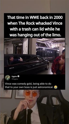 That time in WWE back in 2000 when The Rock whacked Vince with a trash can lid while he was