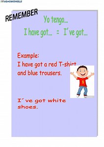 I have got and clothes worksheet