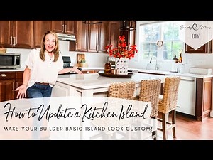 How to Update a Kitchen Island | Upgrade a Builder Grade Island with Trim and Legs | Simple DIY