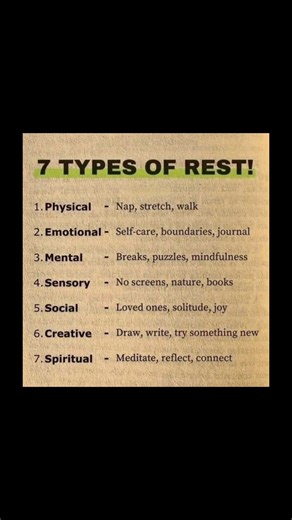 7 Types of Rest