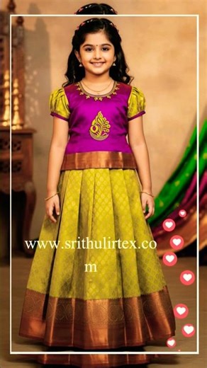 Pattu Pavadai For Kids | Trendy & Treditional kids Wear Collections | #designersilkdress #fashion