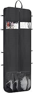 Zilink Wedding Dress Garment Bag 72" Dress Bags for Gowns Long Trifold Bridal Dress Bag with Accessory Pockets and Adjustable Buckles for Wedding dress, Prom Evening Gown [Upgraded Version]