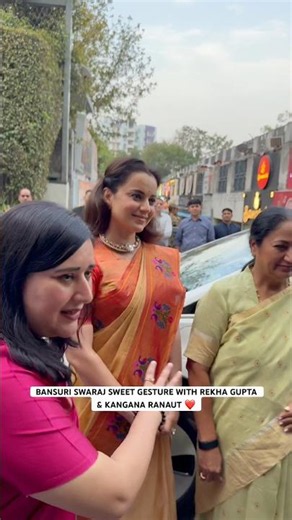 Member of Parliament Bansuri Swaraj with Delhi CM Rekha Gupta & Bollywood Actress Kangana Ranaut