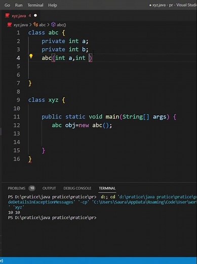 how to initialize private variable of class java #programming #java #shortvideo #shorts