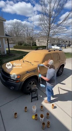 ‪@IdkSterling‬ rubs peanut butter on his car