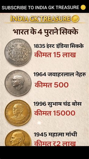 💲भारत के 4 पुराने Rare सिक्के🪙 | Old Indian Coin Price ₹15 लाख तक