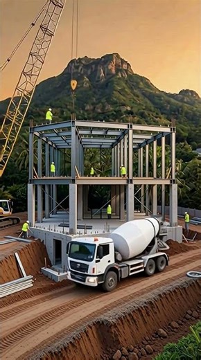 Mind-Blowing Modern House Construction Time Lapse! 🤯 #LuxuryHomes #DreamHome #Architecture