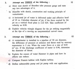 2. Attempt any THREE of the following :12a) Draw neat sketch ... | Filo