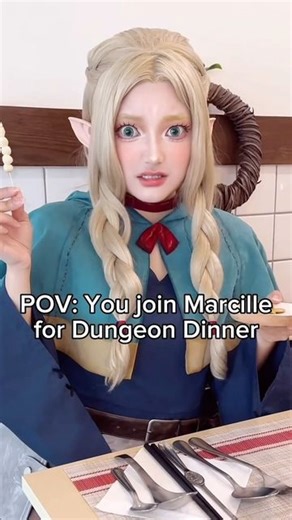 Kanalyss on Instagram: "Anime vs Real Food✨ "LAIOS, IT'S TIME TO COOK 🥘" - Senshi, probably. Check out this full course dinner that Senshi cooked for me and Laios! I was sooo full by the end! Wait, is that Falin on the menu??? ✨Dungeon Meshi-Inspired Dinner in Bangkok✨ hosted by Schwedakong He put so much effort into not only the appearance, but also the taste of the food! 💖 For example, the man-eating plant tart was described as neither savory nor sweet...and it really tasted like that! 🤯 Ma