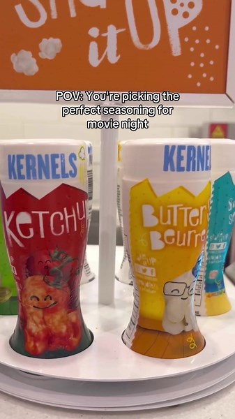 When you can't decide which Seasoning Shaker to pick 😰 #kernels #kernelspopcorn #popcorn #seasoning #movienight