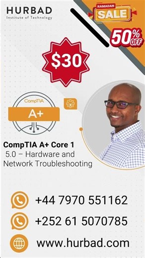 CompTIA A+ Core 1 – 5.0 – Hardware and Network Troubleshooting