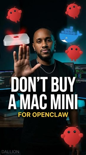 Dallion King | You don’t need a Mac Mini for OpenClaw. Stop it. Run it in a Docker container first. It’s literally a little computer inside your... | Instagram