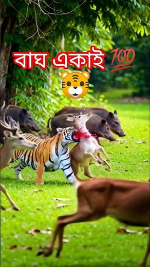 বাঘ 🐯 একাই 💯 #tiger #reels #video @SN.SHAWEN