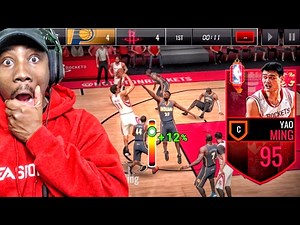 95 YAO MING BREAKING ANKLES & POSTERIZING! NBA Live Mobile 16 Gameplay Ep. 73