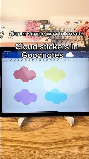 HOW TO Easily Make Cloud Stickers in GoodNotes? ☁️🧐 #goodnotes #goodnotesstickers