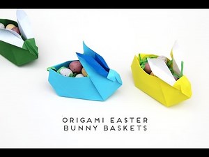 Origami Easter Bunny Basket