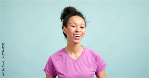 Flirty african american woman inviting someone to come closer