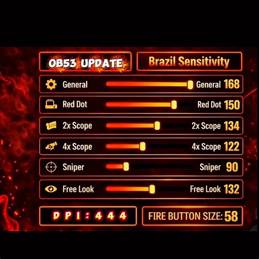Free Fire Headshot Setting After Ob53 Update 2026⚡Best Sensitivity settings ⚙️|Sensitivity setting