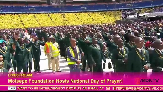 1.3M views · 42K reactions | Radio host Thuso Motaung captivating the crowd at FNB Stadium during the National Day of Prayer hosted by the Motsepe Foundation. | Mdntv | Facebook
