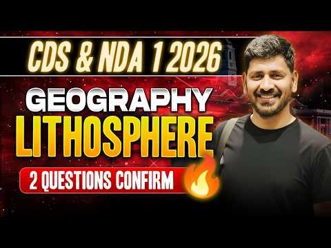 CDS & NDA 1 2026 | COMPLETE LITHOSPHERE REVISION ONE SHOT | All Imp Concepts by Vishal Sir