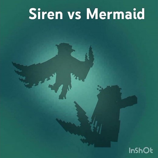 siren vs mermaid #minecraft #siren #mermaid #addon