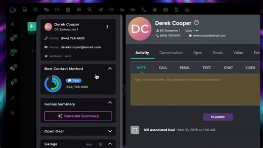 Customized Customer Contact Card