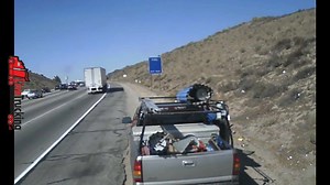 Brake Checking a Truck Backfires A pickup driver brake checks a truck and it backfires. According to the video’s description, “This is a recording of my dash cam. I had a pickup cut me off and brake check me. He achieved his goal of getting rear ended. Unfortunately the driver had to change his story after he was informed by the CHP officer that he was caught on camera. This happened on I-15 just before the 395 exit in Hesperia. You see the pickup show up on my left at about a minute into the re