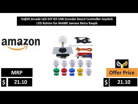 SJ@JX Arcade LED DIY Kit USB Encoder Board Controller Joystick LED Button for MAME Jamma Retro Raspb
